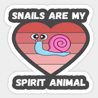 Snails Are Just My Speed My Spirit Animal Slugs Retro Sticker